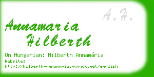 annamaria hilberth business card